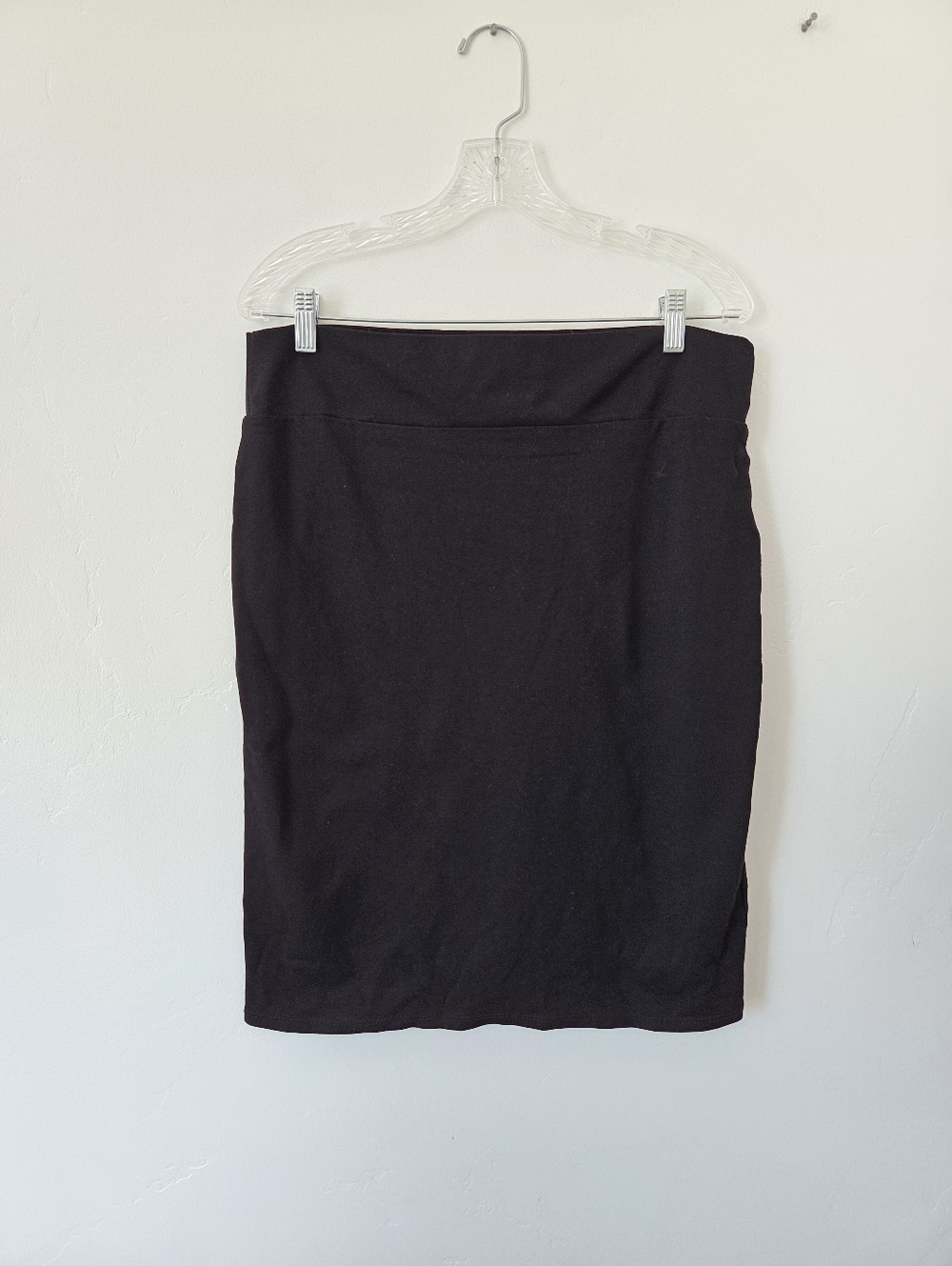 Double Take Stretchy Black Pencil Skirt Preppy Twee Career Office Casual Basic M